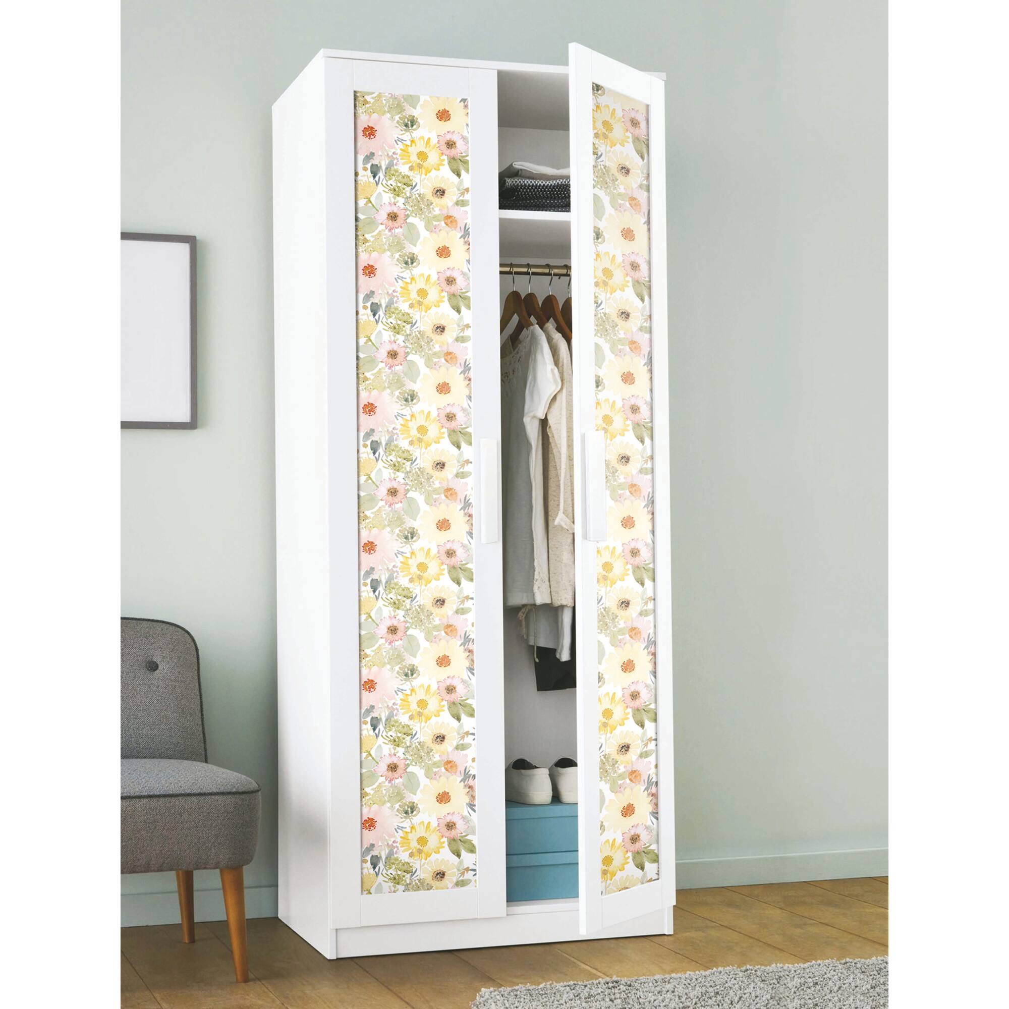 RoomMates Coral & Yellow Southern Charm Peel & Stick Wallpaper